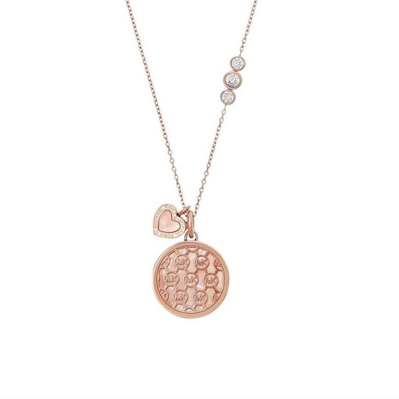 Michael Kors Jewelry - MICHAEL KORS Mother of Pearl Logo Pendant Necklace